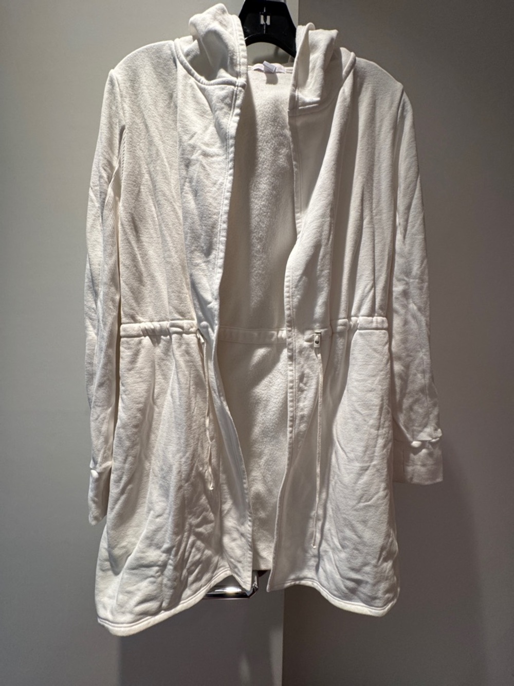 Beyond Yoga Cream Hooded Zip Utility Jacket